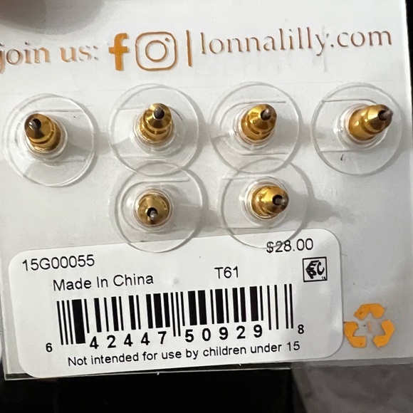 Lonna & Lilly Gold plated 3pc Earring Set - Picture 3 of 4